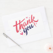 Thank Youスタンプ 長方形シール (封筒)