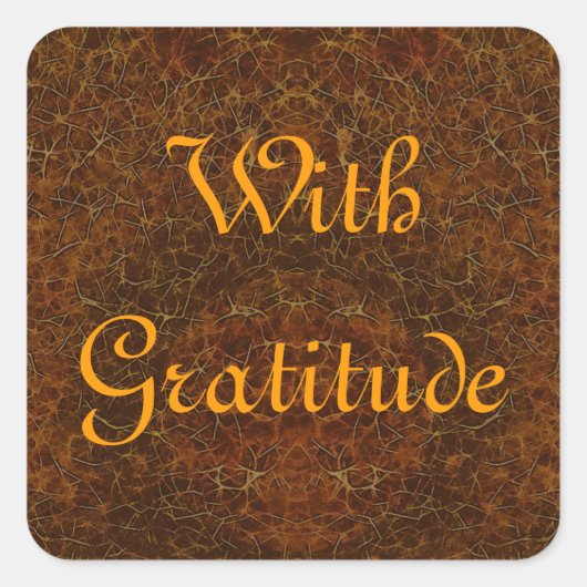 THANK YOUステッカー&芸術的ビジネスコレクション スクエアシール (正面)