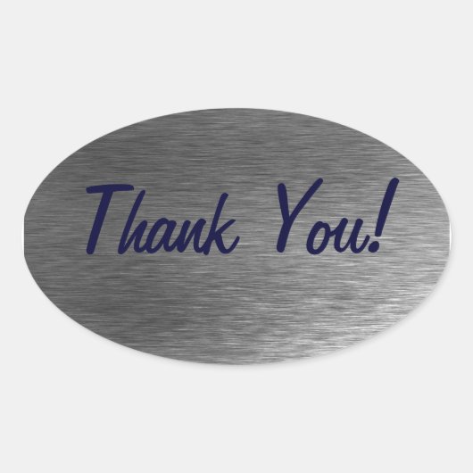 THANK YOUステッカー&芸術的ビジネスコレクション 楕円形シール (正面)