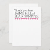 Thank Youタイポグラフィハートグラフィック (正面/裏面)