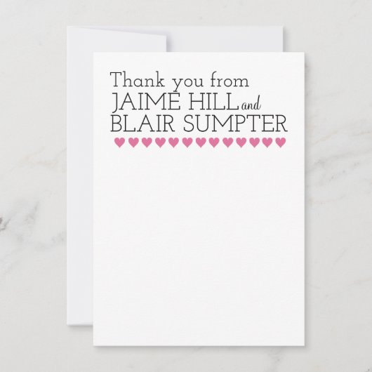 Thank Youタイポグラフィハートグラフィック (正面)