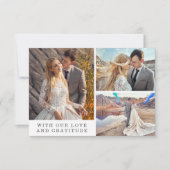 Thank Youターコイズ&金ゴールド大理石Geodeフォトカード 招待状 (正面)