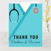 Thank Youナースとドクターカード カード (黄色い花)