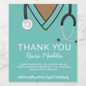 Thank Youナースとドクターカード ワインラベル (シングルラベル)