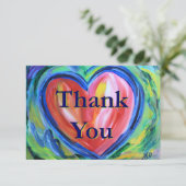 Thank Youハートアートノートカード サンキューカード (スタンド正面)