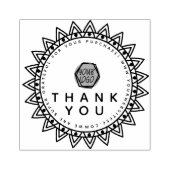 Thank Youハートシェイプズブティックビジネスロゴ ラバースタンプ (インプリント)