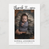 Thank Youハートスクリプトフォト誕生 案内ポストカード (正面)