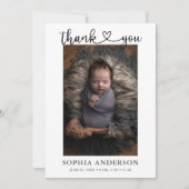 Thank Youハートスクリプト写真 案内状 (正面)