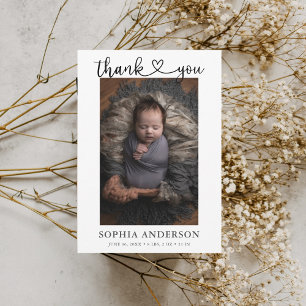 Thank Youハートスクリプト写真 案内状