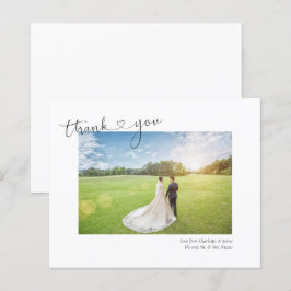 Thank Youハート写真パーソナライズされたの結婚カード