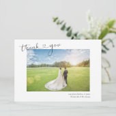 Thank Youハート写真パーソナライズされたの結婚カード シーズンカード (スタンド正面)