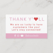 Thank Youハート名刺 エンクロージャーカード (裏面)