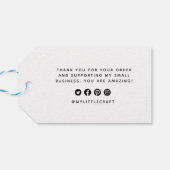 Thank YouハートSmall Business製品ラベル ギフトタグ (裏面横)