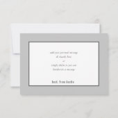 THANK YOUバルミツワーモダン edge幾何学的グレー サンキューカード (裏面)