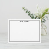 THANK YOUバー（ユダヤ教の）バル・ミツバープレーンモダングリッドライムブラック サンキューカード (スタンド正面)