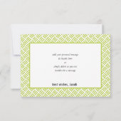 THANK YOUバー（ユダヤ教の）バル・ミツバーミニマリストライムブラック サンキューカード (裏面)