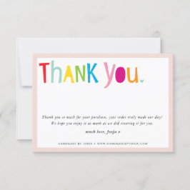 THANK YOUビジネス明るいモダンタイポグラフィ サンキューカード