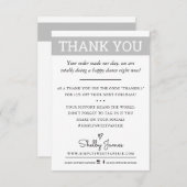 THANK YOUビジネス注文の挿入グモダンレイ サンキューカード (正面/裏面)