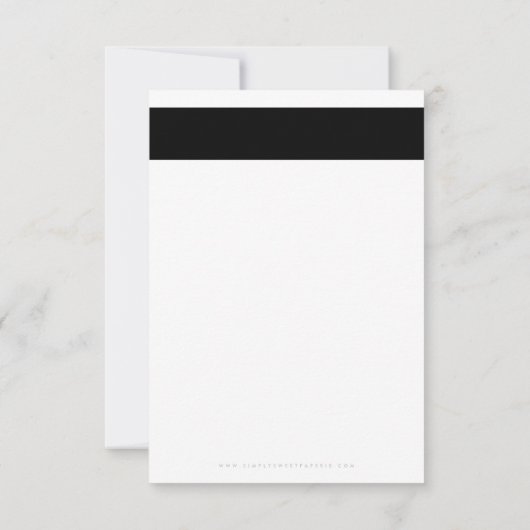 THANK YOUビジネス注文の挿入モダン白黒 サンキューカード (裏面)