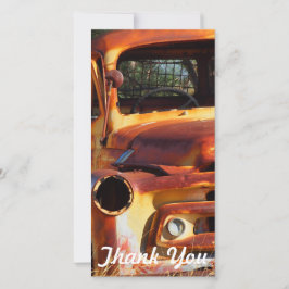 Thank Youフォトカード – Vintage car サンキューカード