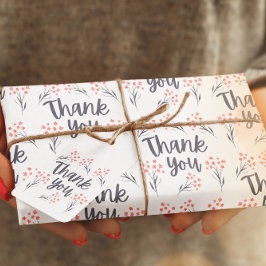 Thank Youフローララッピング紙シート ラッピングペーパーシート