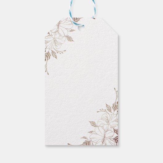 Thank Youフローラ結婚式の引き出物ギフトラベル ギフトタグ (裏面)