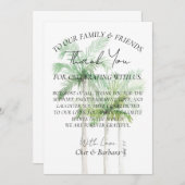 Thank Youプレートカード 招待状 (正面/裏面)