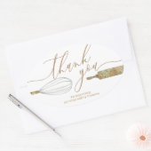 Thank YouベーカリーSmall Business 楕円形シール (封筒)