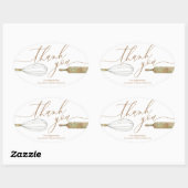 Thank YouベーカリーSmall Business 楕円形シール (シート)