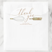 Thank YouベーカリーSmall Business 楕円形シール (バッグ)