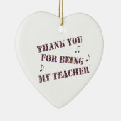 Thank Youミュージック先生インストラクター感謝 セラミックオーナメント (右)