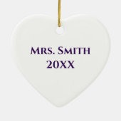 Thank Youミュージック先生インストラクター感謝 セラミックオーナメント (裏面)