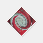 Thank Youミュージック先生終了年食事退職 スタンダードカクテルナプキン (角)