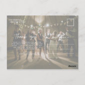 Thank You'モダンs Photo結婚 Postcard ポストカード (裏面)