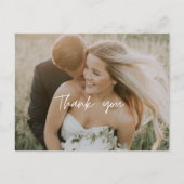 Thank You'モダンs Photo結婚 Postcard ポストカード (正面)