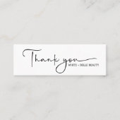 Thank Youロイヤリティ割引スクリプト スキニー名刺 (正面)