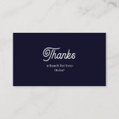Thank Youロゴ | ネイビーモダンビジネスデザイン 名刺 (裏面)