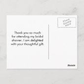 Thank Youヴィンテージコルセット個人ブライダルシャワー ポストカード (裏面)