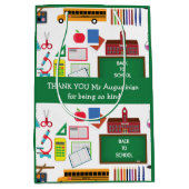 THANK YOU先生感謝スクールグリーン ミディアムペーパーバッグ (正面)