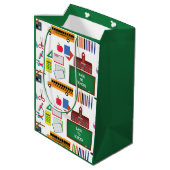 THANK YOU先生感謝スクールグリーン ミディアムペーパーバッグ (裏面アングル)