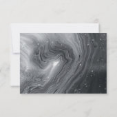 Thank You同僚とグレー大理石、金ゴールドフレーム ノートカード (裏面)