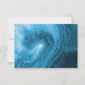 Thank You同僚とライトブルー大理石、金ゴールド ノートカード (裏面)