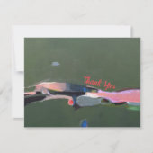 Thank You抽象芸術ア絵を描ート ノートカード (正面)