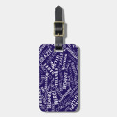 Thank You文字ラゲッジタグ数々の言語 ラゲッジタグ (正面縦)