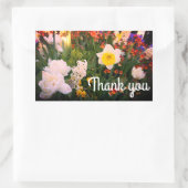 Thank You春の花#1-1スタンプ 長方形シール (バッグ)