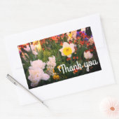 Thank You春の花#1-1スタンプ 長方形シール (封筒)