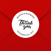 Thank You書道結婚式の引き出物 ラウンドシール