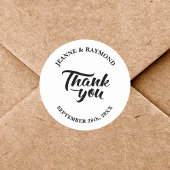 Thank You書道結婚式の引き出物 ラウンドシール