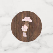 Thank You来'sオウム女性のカーボーイピンクベビーシャワー コンフェッティ (スモール正面)