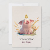 Thank You'祝s Farm Animalsパーティー 招待状 (正面)